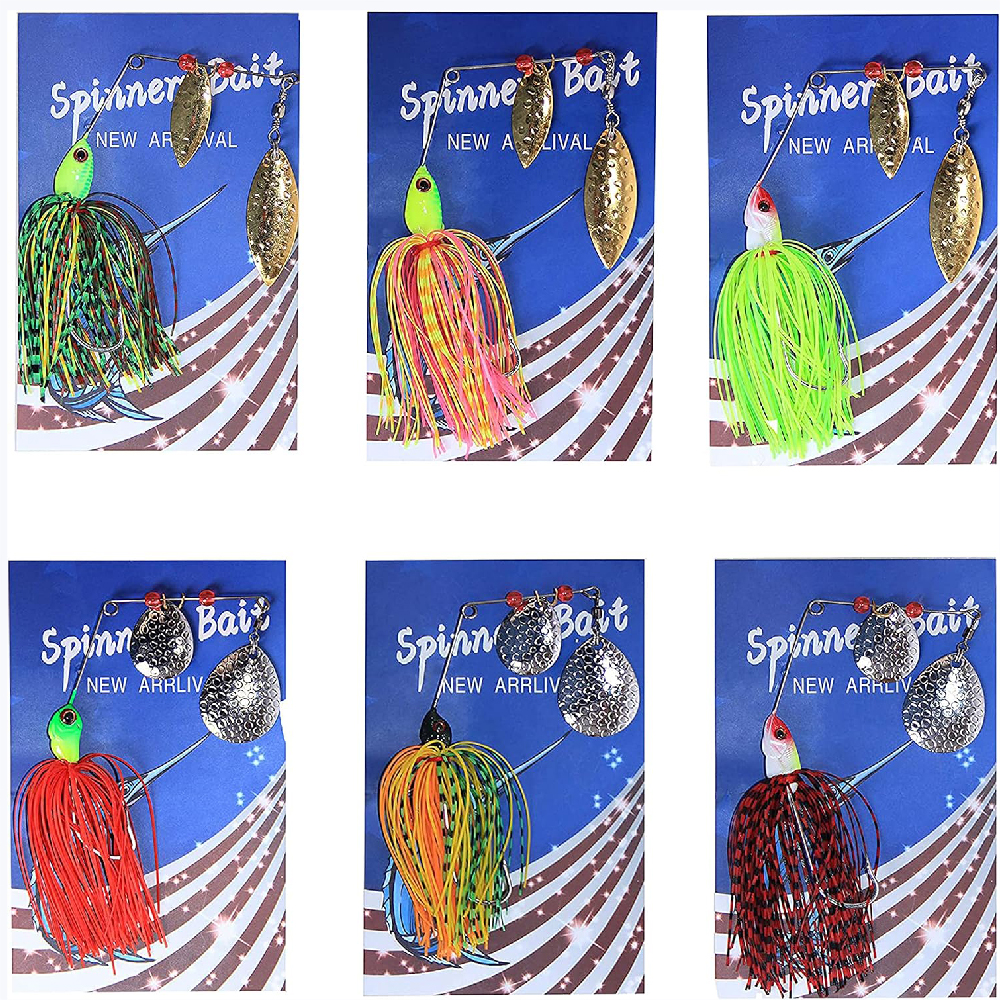 Fishing Equipment Shop - 6pcs Spinnerbait Fishing Lures Buzzbait Spinners