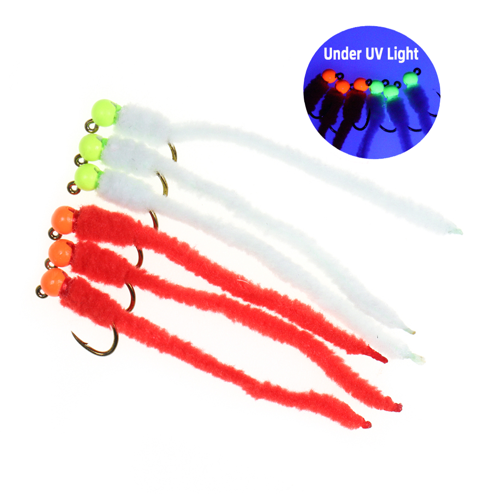 Fishing Equipment Europe - 4pcs #12 Tungsten Bead Head Squirmy