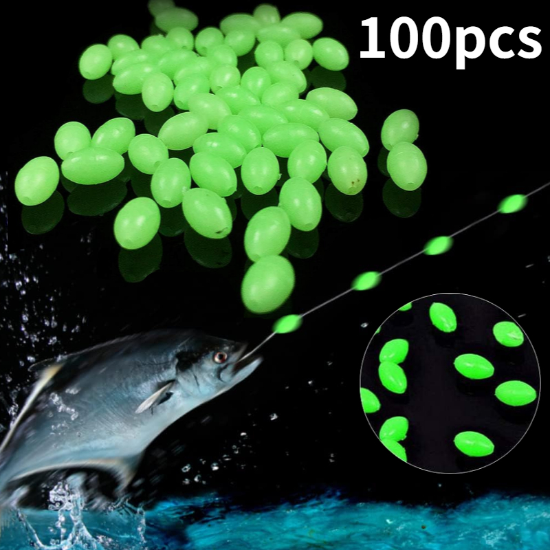 100pcs/lot Oval Night Luminous - Fishing Equipment And Tools recension och pris