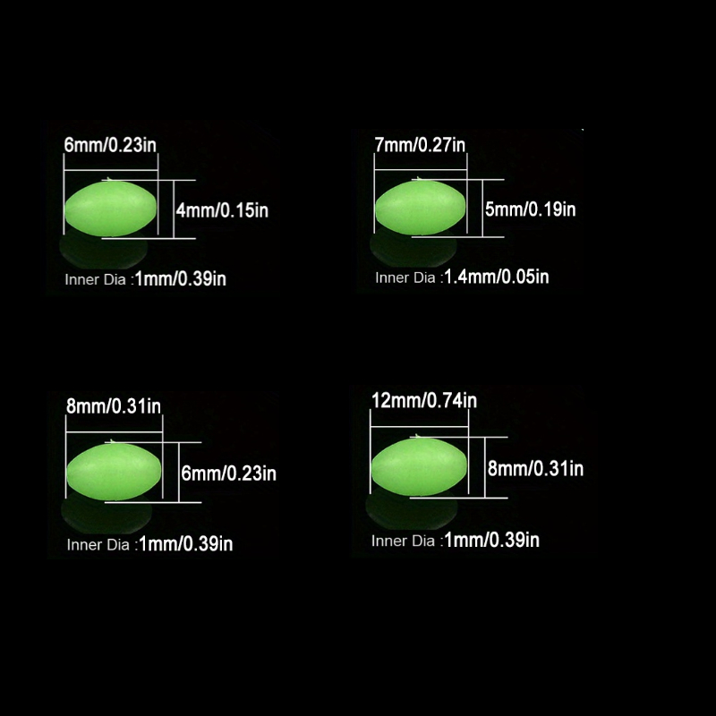 100pcs/lot Oval Night Luminous - Fishing Equipment And Tools recension och pris