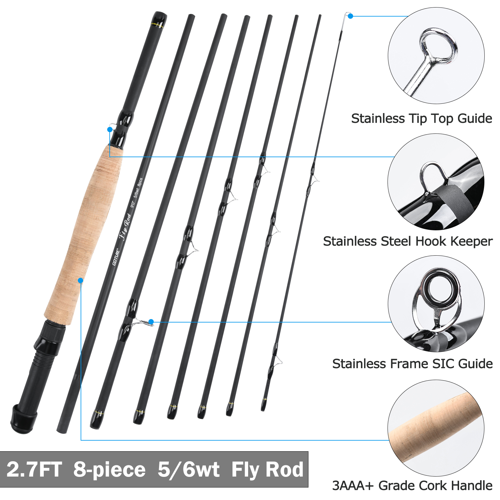 Goture 8Section Travel Fly Fis - Fishing Equipment Europe recension och pris