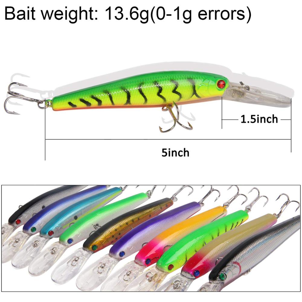 10PCS Minnow Fishing Lure 13.6 - Fishing Equipment Shop recension och pris