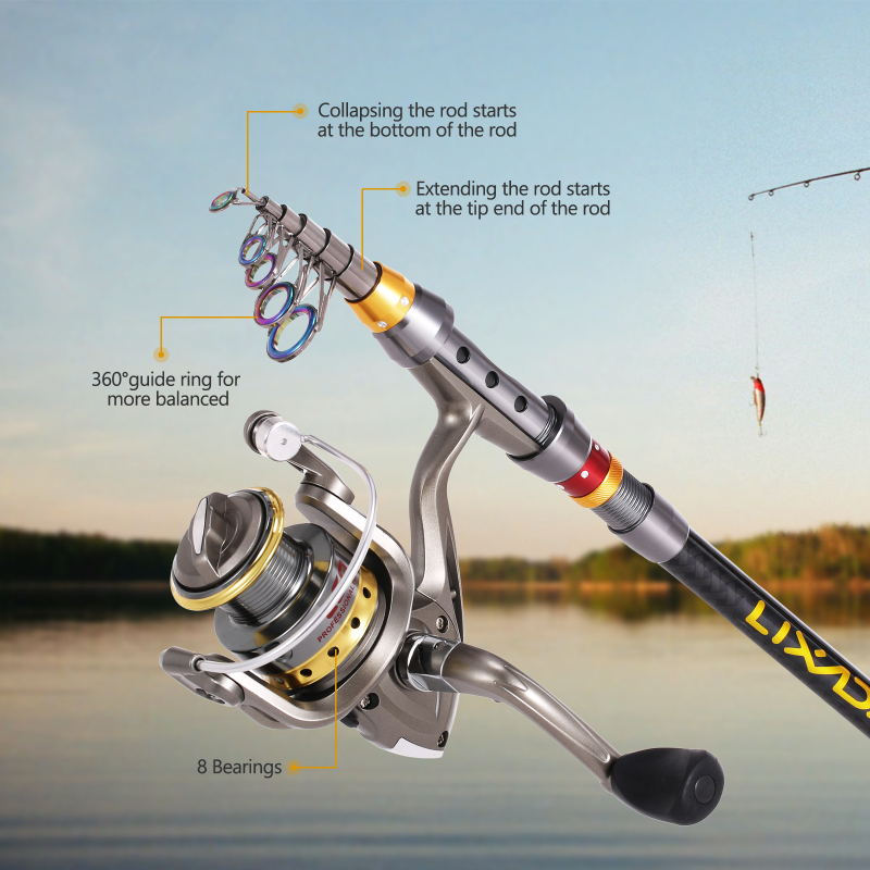 Lixada Telescopic Fishing Rod  - Fishing Equipment Europe recension och pris