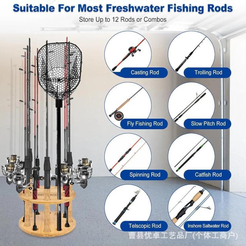 Round Solid Wood Fishing Rod S - Fishing Equipment And Tools recension och pris