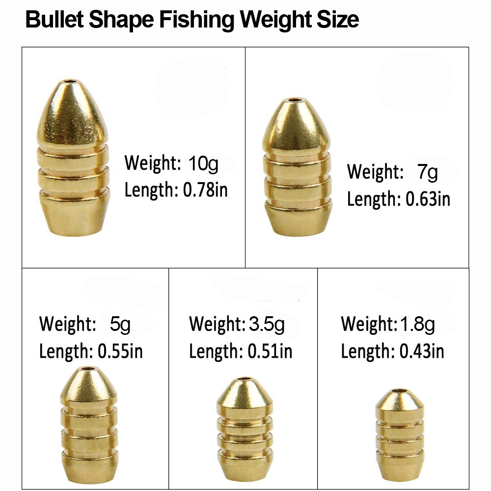 10Pcs Brass Fishing Weight Cop - Fishing Equipment Shop recension och pris