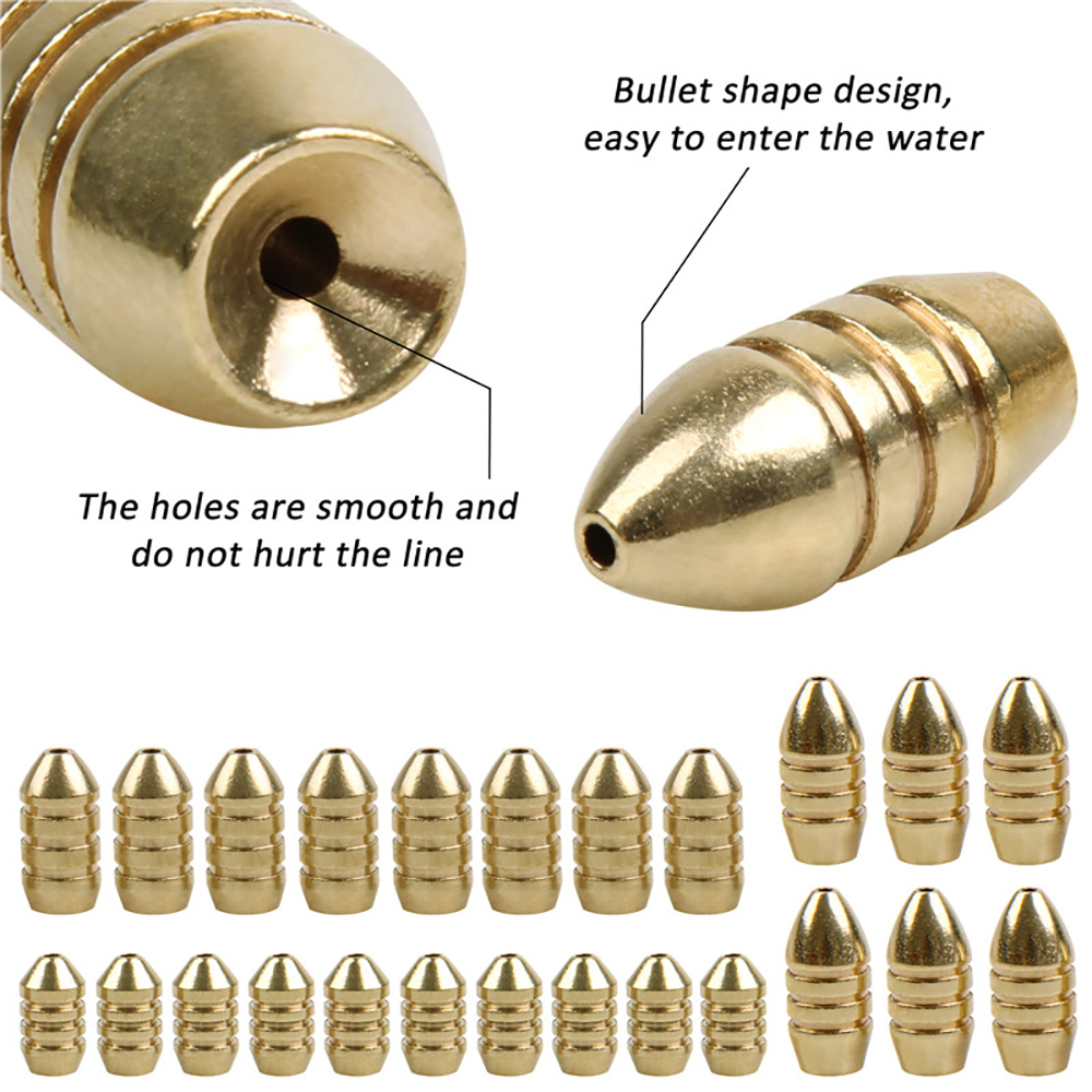 10Pcs Brass Fishing Weight Cop - Fishing Equipment Shop recension och pris