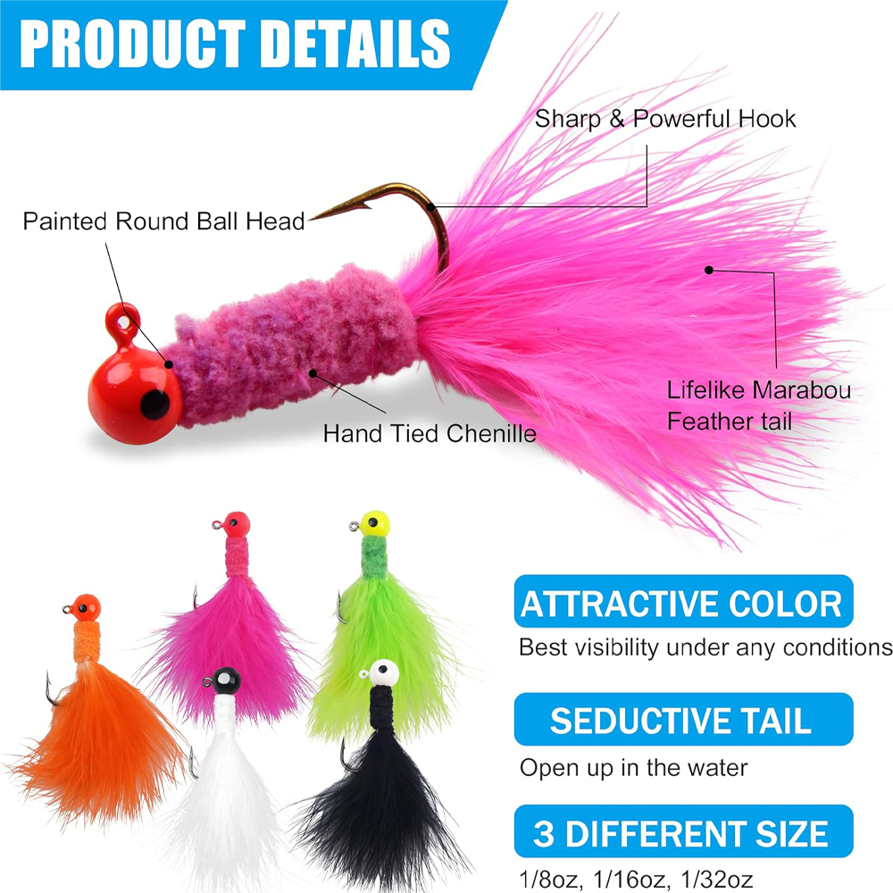 12Pcs Jig Heads for Fishing Cr - Fishing Equipment Shop recension och pris