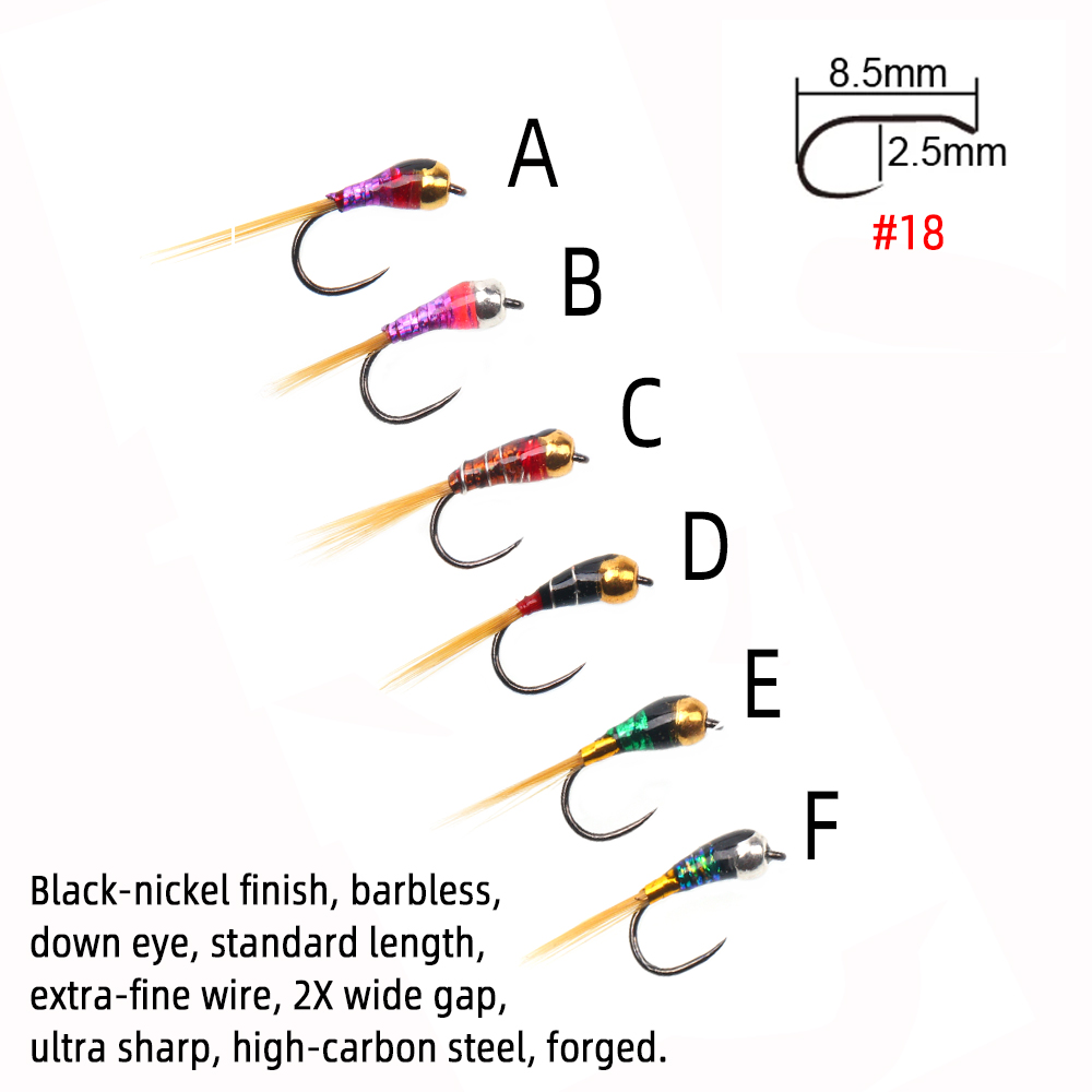 6PCS Perdigon Nymph or Euro Ny - Fishing Equipment Europe recension och pris