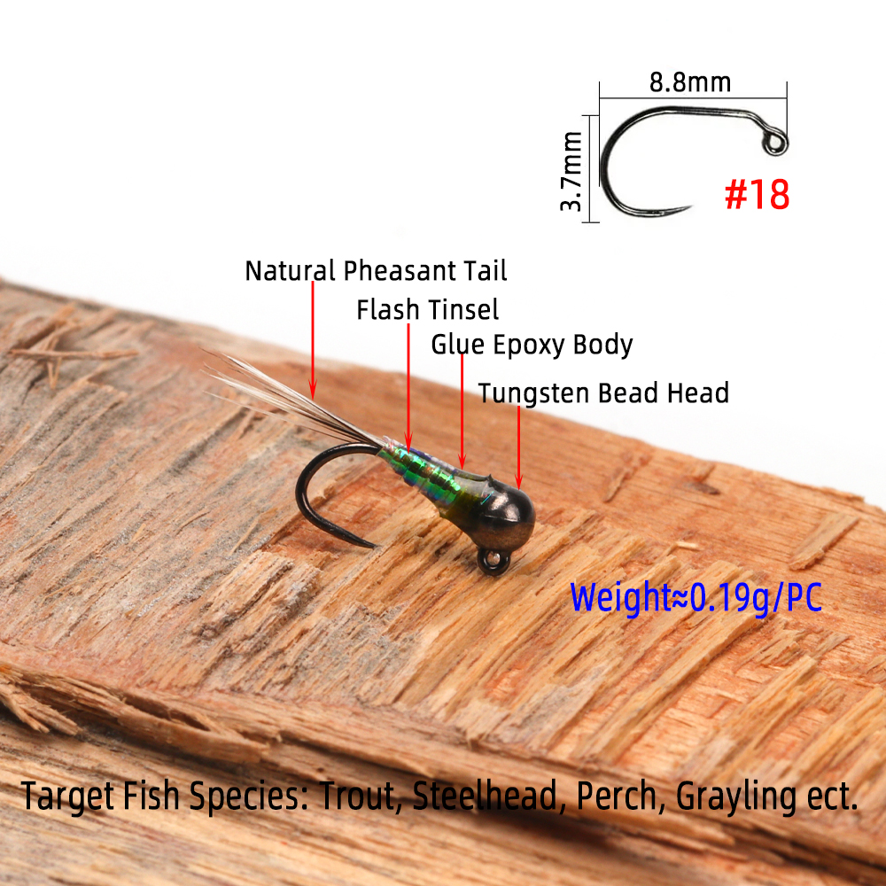 6PCS Perdigon Nymph or Euro Ny - Fishing Equipment Europe recension och pris