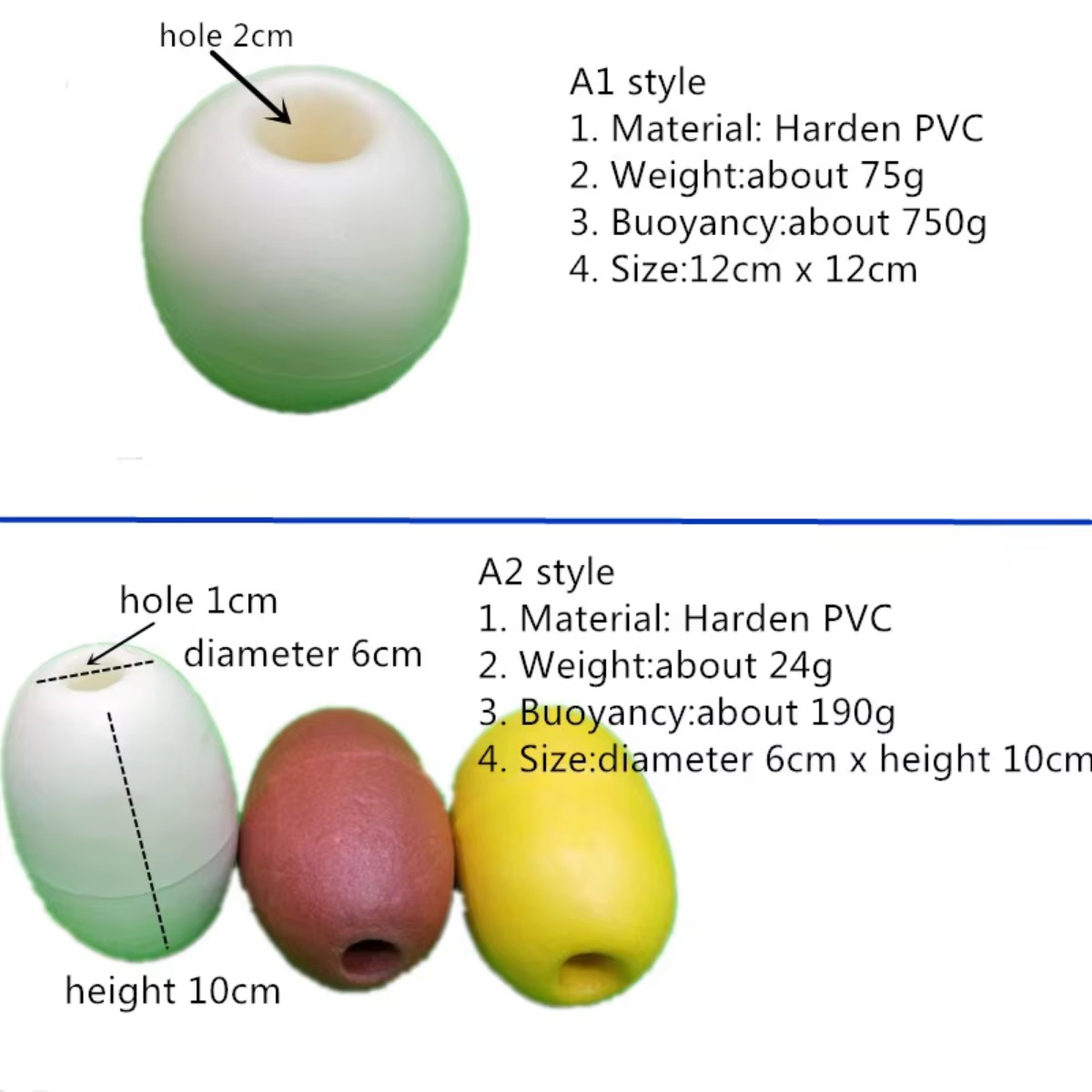 hard PVC foam floating ball aq - Fishing Equipment And Tools recension och pris
