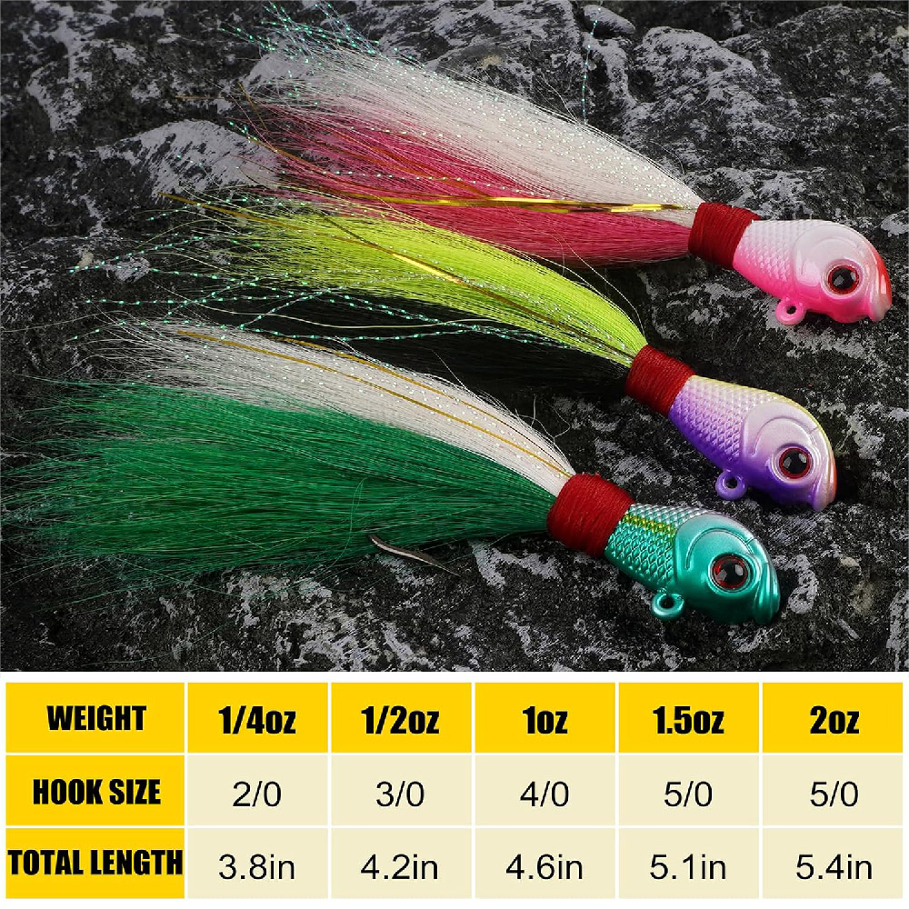 3pcs Bucktail Jigs Saltwater F - Fishing Equipment Shop recension och pris