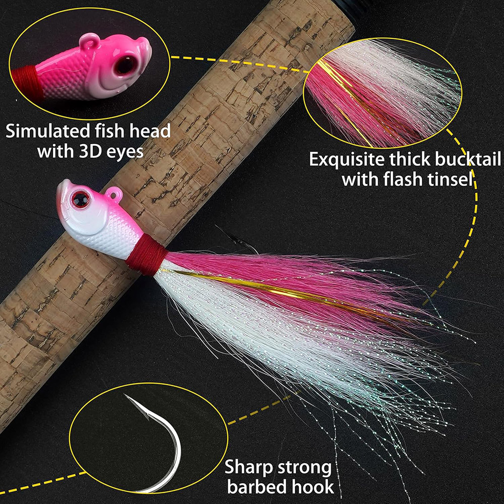 3pcs Bucktail Jigs Saltwater F - Fishing Equipment Shop recension och pris