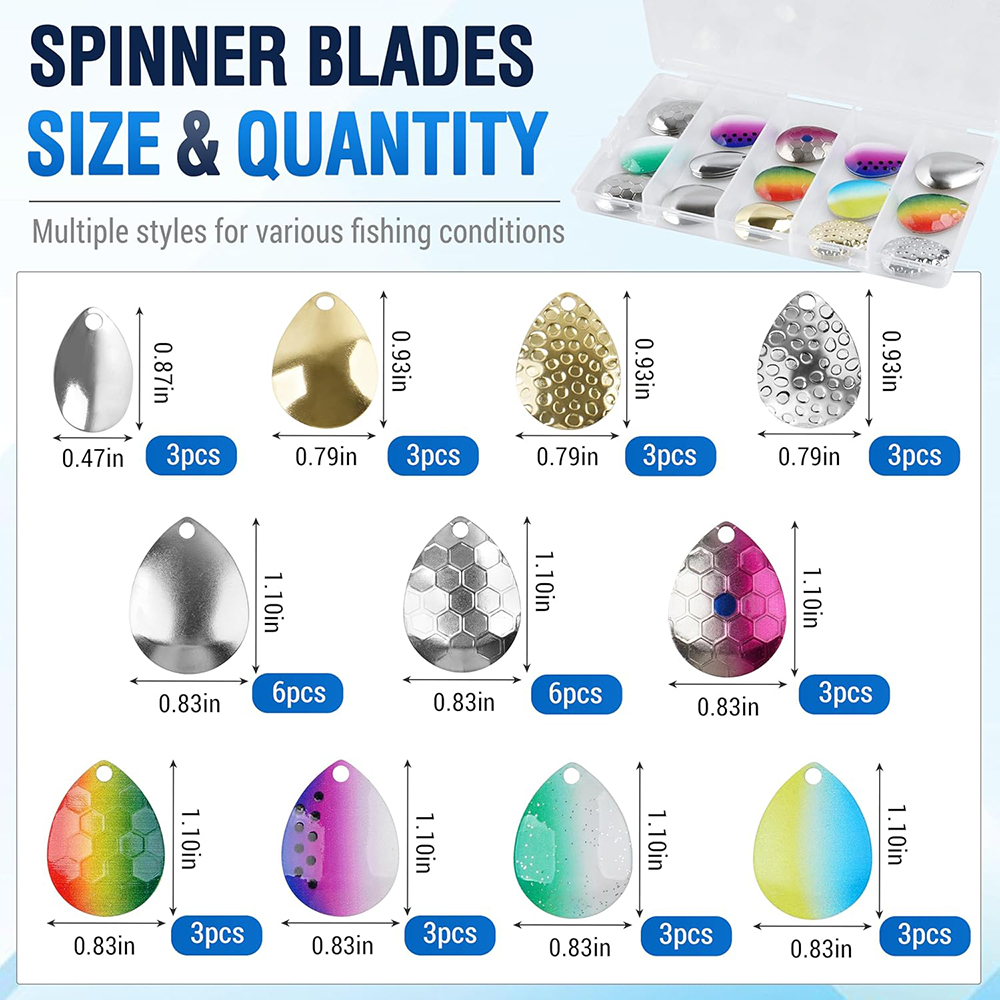 39pcs Fishing Spinner Blades f - Fishing Equipment Shop recension och pris