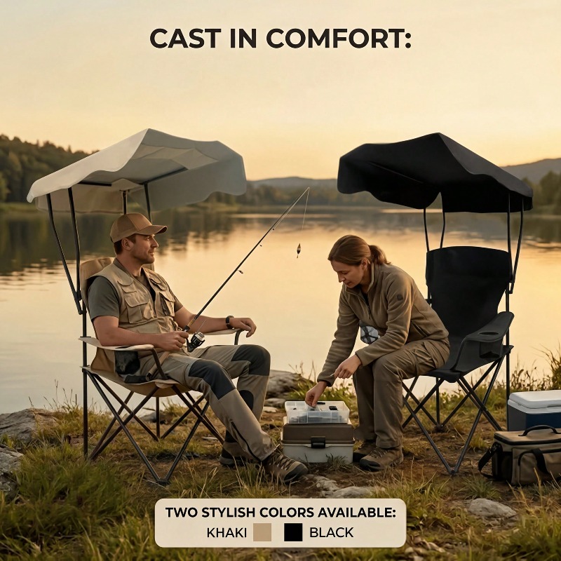 Outdoor Camping Chair With Awn - Fishing Equipment Bag recension och pris
