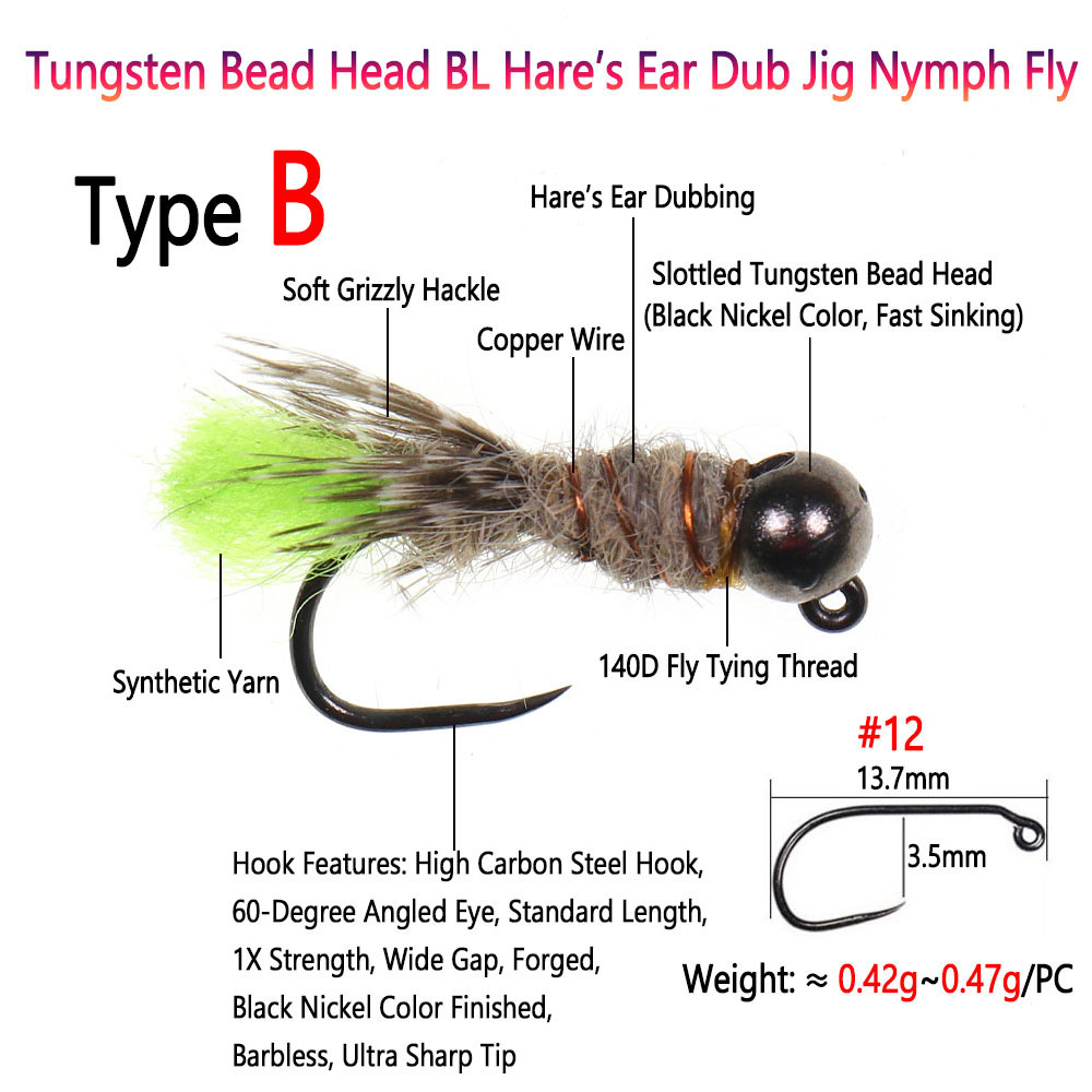 Bimoo 6PCS Tungsten Bead Head  - Fishing Equipment Europe recension och pris